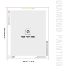 [定制] 1 件 5D DIY 钻石艺术照片定制您自己的照片全圆钻石家庭照片和宠物照片套件用于家居装饰 30x40cm/12x16 英寸无框架 - 彩色 - 查看 2