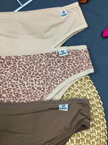 Del Rio Microfiber Bikini Set 3 Basic And Printed Panties - 鏽棕色 - 查看 4