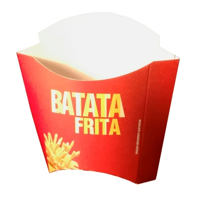 Embalagem Caixa Para Batata Frita 50 Unidades Tamanho P 10x8x3,5cm