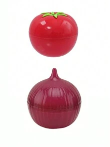 1/2/5pcs Reusable Fruit And Vegetable Crisper, Lemon Onion Tomato Garlic Green Pepper Storage Box, Suitable For Refrigerator Storage,Crisper. - Multicolor - View 7