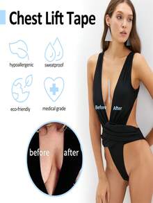 Miếng dán nâng ngực: Miếng dán áo ngực vô hình: Miếng dán nâng ngực Gather Anti-Walk Bump Tightening Pair Đồ lót ngực; Gói hàng mới và cũ được giao ngẫu nhiên - mờ - Xem 8