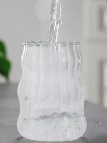 1pc 550ml玻璃咖啡杯（不带吸管）家用适合女性饮用饮料奶茶杯 - 雲朵玻璃杯 - 查看 6