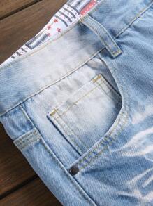 Men's Fashionable Distressed Denim Jeans, Streetwear, Casual, Comfortable