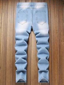 Men's Fashionable Distressed Denim Jeans, Streetwear, Casual, Comfortable