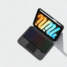 Teclado Mágico para iPad Mini de 7ª y 8ª generación de 8.3 pulgadas, Funda Inteligente con Trackpad, Retroiluminada y Táctil para iPad Mini de 4ta y 5ta generación de 7.9 pulgadas (Modelos A2993, A2995, A996, A2567, A2568, A2659, A2133, A2124, A2125, A2126, A1538, A1550) - Negro - Ver 1