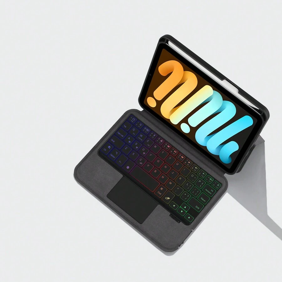 Teclado Mágico para iPad Mini de 7ª y 8ª generación de 8.3 pulgadas, Funda Inteligente con Trackpad, Retroiluminada y Táctil para iPad Mini de 4ta y 5ta generación de 7.9 pulgadas (Modelos A2993, A2995, A996, A2567, A2568, A2659, A2133, A2124, A2125, A2126, A1538, A1550) - Negro - Ver 1