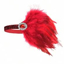 1 件 20 世纪 20 年代女士复古配饰派对/化妆舞会羽毛头带、节日水钻发箍装饰 - A - 查看 13