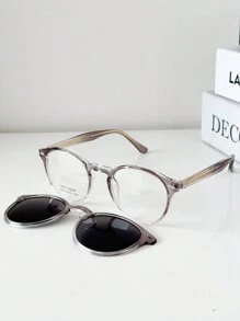 BRUNO CHIC Women's Fashion Casual Glasses, Suitable For Daily Wear - Màu Xám nhạt - Xem 2