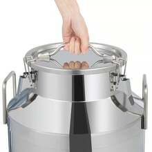 Futchoy 60L Stainless Steel MilkBarrel Fermenter Home Brew Wine Beer Storage Rice Tank - 銀色 - 查看 8