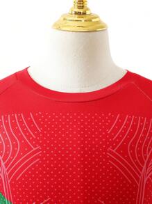 Kids & Teens' New Casual Sports Training Quick-Dry Long Sleeve Sportswear Set, Suitable For Leisure, Sports, Football, Group Activities, Number 7