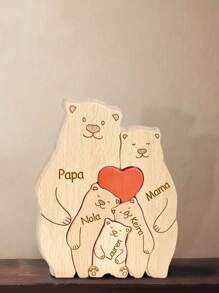 Quebra-cabeça de Ursos de Madeira da Família, Presente Personalizado, Quebra-cabeça de Urso Fofo de Madeira Personalizado com 2-6 Nomes de Membros da Família, Somos Presentes Personalizados de Quebra-cabeça de Nomes de Membros da Família para Casa, Presente Ideal para Dia das Mães, Dia dos Pais, Decoração de Inauguração da Casa, Presente Único para Mãe e Pai, Dia dos Namorados, Decoração do Dia dos Namorados, Multifuncional, Ornamental, Anti-Mofo, Reutilizável, Adorável, de Alta Qualidade, Fofo, Colorido, Moderno, Personalizado, Único, Presentes Ideais para Ele, Presentes Ideais para Ela, Ela, Namorado, Namorada, Pai, Mãe, Família, Amigos, Filho, Filha, Estudantes, Sala de Jantar, Banheiro, Sala de Estar, Quarto, Escritório, Sala de Chá, Escola, Casa, Renovação do Quarto de Casa, Aniversário, Formatura