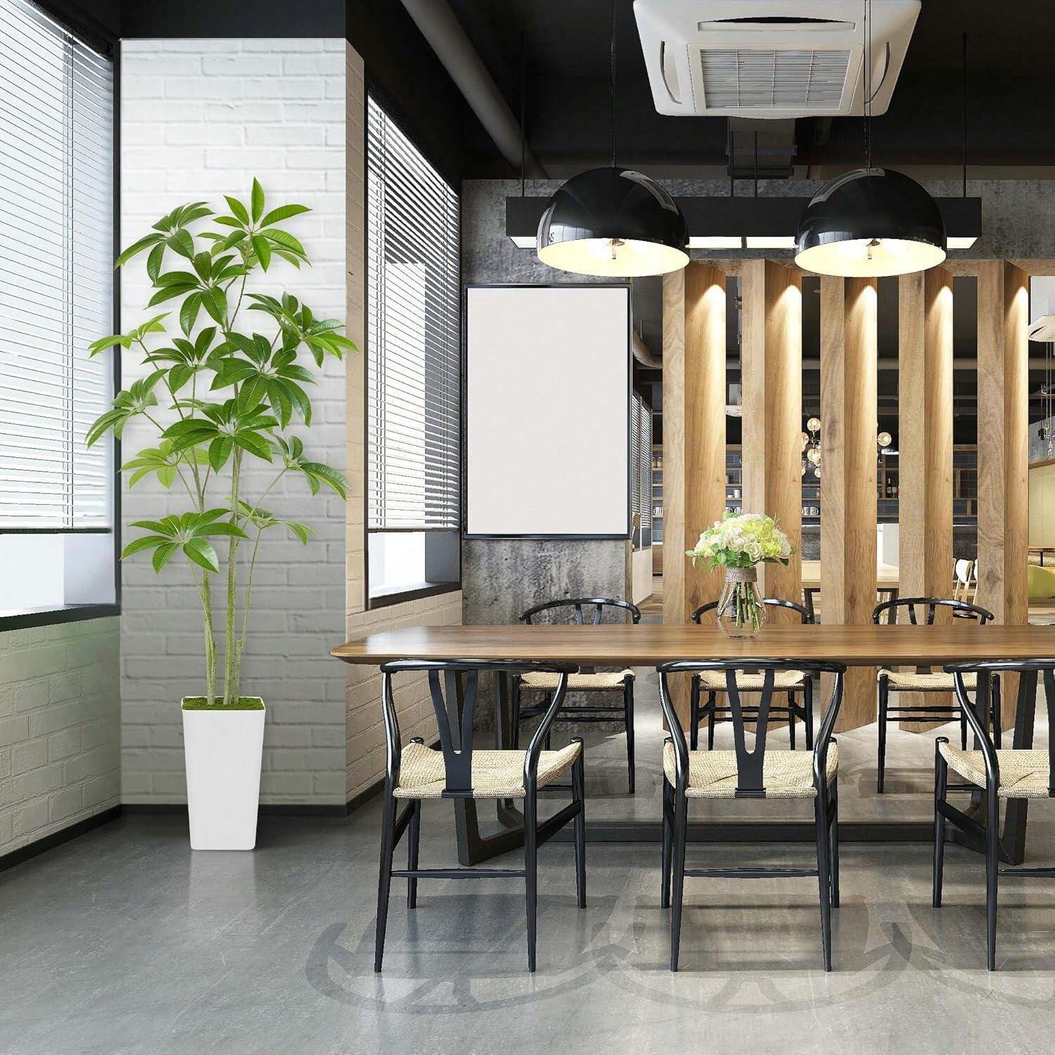 Aritificial Umbrella Schefflera Tree 6Ft Tall Fake Plant With