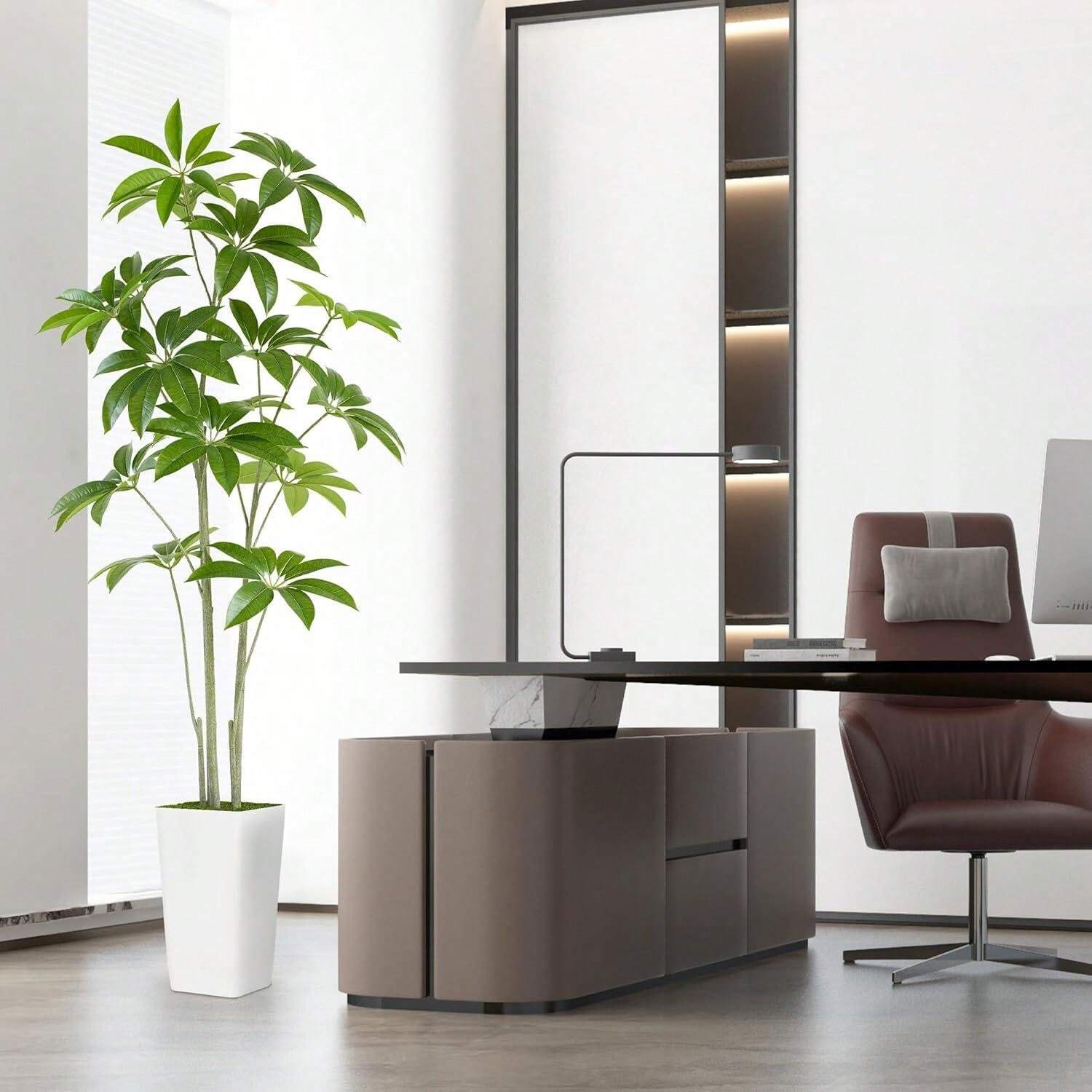 Aritificial Umbrella Schefflera Tree 6Ft Tall Fake Plant With