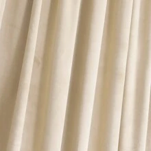 现代简约滤光窗帘 纯色天鹅绒 1片装 140*250cm等多种尺寸 降噪隔热 透光私密 柔和垂感 帘扣设计 适用于卧室/客厅/书房 - 灰咖2A - 查看 9