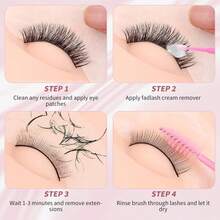 10g/0.353oz Eyelash Extension Makeup Remover Cream. Powerful Eyelash Glue Remover. Low Irritation Eyelash Adhesive Remover, Suitable For Sensitive Skin, Contains Phytosqualane - 無色 - 查看 5