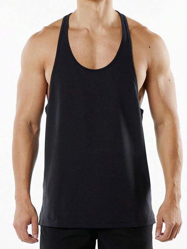 Men's Quick Dry Athletic Sleeveless Tank Tops, Loose Fit Sports Vest For Fitness, Running, Outdoor, Basketball