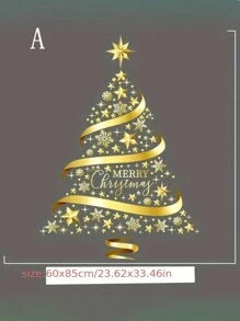 1 cái/2 cái Miếng dán tường cây thông Noel màu vàng, Miếng dán tường tĩnh điện tự dính cho cửa sổ cửa ra vào dùng cho kỳ nghỉ Giáng sinh/Năm mới, dùng cho phòng khách, nhà bếp, phòng tắm, phòng ngủ - Nhiều màu - Xem 8