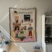 Peel Forest 季节问候圣诞节复古毯子复古家庭 - 多色 - 查看 3