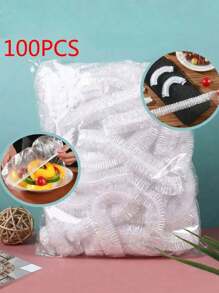 500 Stück/100 Stück/50 Stück Frischhaltetüten, Lebensmittel-Erhaltungsfolie, verstärkte Küchen-Erhaltungsfolie, Haushaltskühlschrankfolie für gekühlte Lebensmittel, elastische ausziehbare Abdeckung, Kühlschrankobstschutz, wiederverwendbare Plastikschüsselabdeckung mit Elastik, Reste-Schüsselabdeckung, Familien-Outdoor-Picknick, Party-Zubehör, Feiertags-Zubehör - Verschiedenfarbig - Übersicht 7