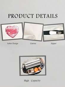 Bolsa de lona personalizada con costura de foto contrastante, bolso de mano ligero y de moda, bolsa plegable de almacenamiento, bolso de hombro para ir y venir, bolsa de compras de gran capacidad, adecuado para uso diario, puede ser un regalo para familiares y amigos, todo propósito, gran capacidad, versátil, casual, básico, personalizado, único, para aniversarios, para cumpleaños, para vacaciones/viajes, para exteriores/salidas/viajes/senderismo/estadio/deportes/escalada, para negocios/traslado/trabajo/oficina - Blanco - Ver 7