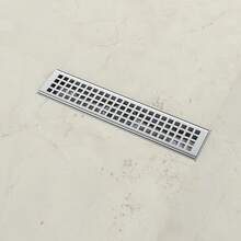 6 Inch /12 Inch /24 Inch /32 Inch Square Shower Floor Drain With Hair Filter,Removable Grate,304 Stainless Steel - Black -12 Inch - View 2