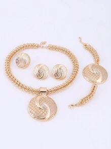 Luxury Dubai Crystal Necklace Jewelry Sets Fashion Nigerian Wedding African Beads Costume Jewelry