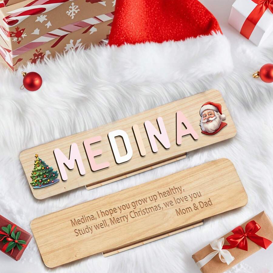 Customized Wooden Name Puzzle Interactive Letter Learning Toy, Perfect 1st Birthday Gift For