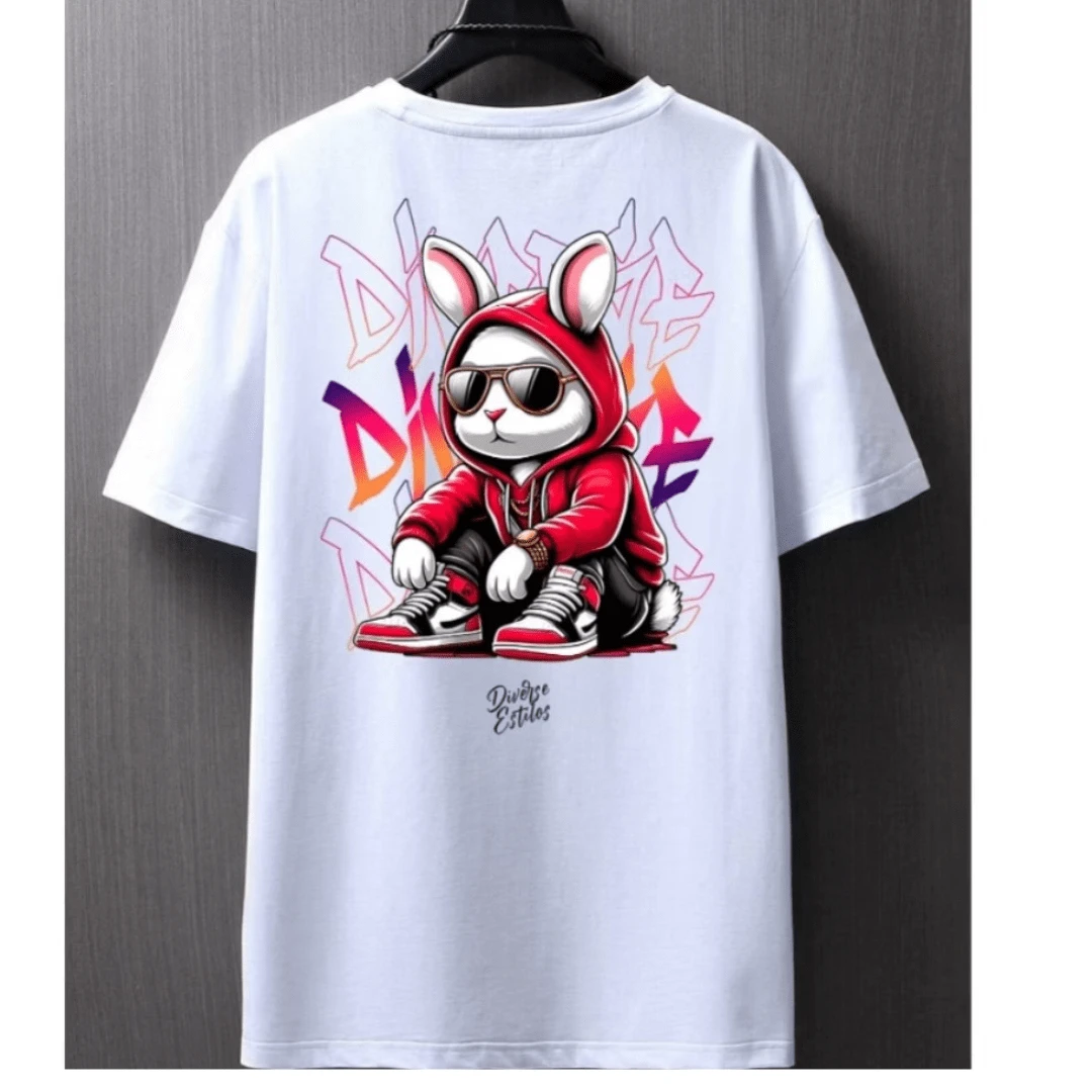 Men's Unisex T-Shirt 100% Cotton Mesh 30.1 Combed - 白色 - 查看 1