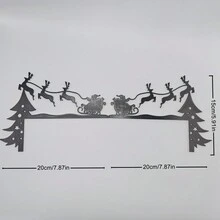 1 đồ trang trí trong nhà/ngoài trời hình ông già Noel theo phong cách Gothic, dễ lắp đặt, độc lập hoặc tự dán, dễ thương và kỳ quặc với không khí ngày lễ, quà tặng tốt nhất - màu đen - Xem 2