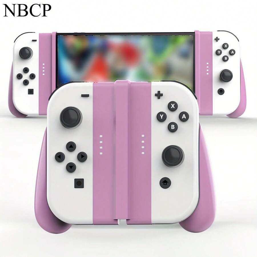 Detachable Grip Compatible With Controller Grip For Switch/Switch OLED JoyCons Controllers Accessories - 紫色 - 查看 1