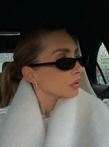 1pc Women Oval Small Frame Classic Minimalist Multicolor Narrow Frame Retro European And American Street Style Outdoor Ins Decor Vacation Travel Fashion Fashion Glasses Y2KFest Music Fest For Summer Beach Vacation,Outdoor,Travel Preppy Style For Back To School