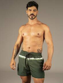 2 Men's Beach Bermuda Shorts Casual Comfortable Summer Pool Lightweight Soft - Đen và trắng - Xem 7