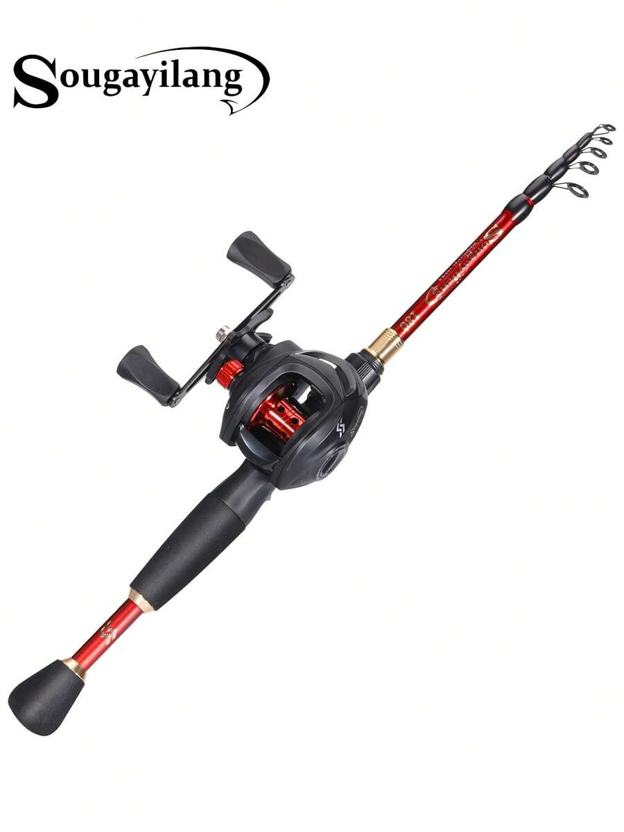 SOUGAYILANG 7.21 High Gear Ratio Baitcasting Reel Rod Combo Kit Ultra