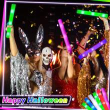Que xốp phát sáng LED, Vật dụng tiệc phát sáng trong bóng tối cho tiệc cưới Sinh nhật Giáng sinh Halloween Tiệc rave Ưu đãi Que phát sáng Tiệc sinh nhật, Đám cưới, Halloween, Năm mới - Nhiều màu - Xem 10