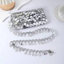 2 码 3.5 厘米亮片流苏吊坠蕾丝首饰装饰衣服流苏水钻 DIY 蕾丝配件流苏缝纫装饰部件衣服宝石或亮片