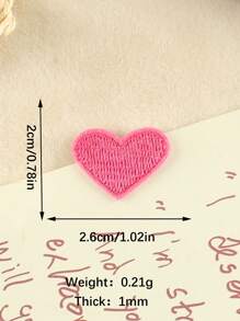 20 cái/bộ Hình trái tim Sắt-Bật Đối với Quần áo , Mũ & Cái túi Đồ trang trí , DIY Thêu Huy hiệu , Chất vải Hình dán - Nhiều màu - Xem 5