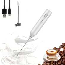 Rechargeable Handheld Milk Frother - 3-Speed Electric Whisk With Stainless Steel Blender For Coffee, Matcha, Latte, Cappuccino & Hot Chocolate - USB Powered Kitchen Gadget - Multicolor - View 7