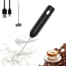 Rechargeable Handheld Milk Frother - 3-Speed Electric Whisk With Stainless Steel Blender For Coffee, Matcha, Latte, Cappuccino & Hot Chocolate - USB Powered Kitchen Gadget - Multicolor - View 8