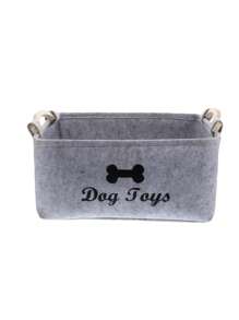 Pet Toy Storage Basket Felt Storage Basket, Laundry Storage Basket, Cat Toys, Dog Toys Clutter Storage, Square Storage Box, Storage Box, Storage Barrel - Multicolor - View 15