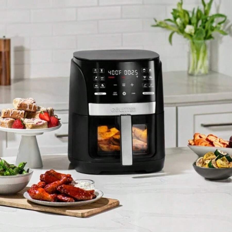 Gourmia 6Qt Digital Window Air Fryer With 12 Presets & Guided Cooking