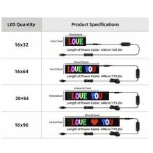 柔性LED显示屏，APP控制车载广告屏，全彩智能车贴，IP65防水，柔性屏幕显示，内容可编辑，USB接口，带动态闪烁恶魔眼的汽车挡风玻璃柔性LED显示屏，APP可编程柔性LED屏 - 彩色 - 查看 3