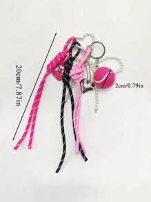 手工绳编甜美风格酷炫网球钥匙扣和仿珍珠心形钥匙吊坠 原创设计酷炫潮流时尚吊坠 适合女性生日、情人节、母亲节、情侣包饰、礼品配饰、少女装饰、女性大学生、新秀和白领阶层、汽车饰品、女士钥匙链饰物、钥匙挂绳、学校用品、教师礼物、返校、教师配饰 ﻿ ﻿ Y2K 感恩节 - 彩色 - 查看 7