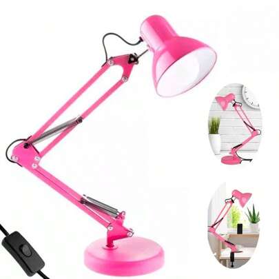 Lámpara De Escritorio Brazo Giratoria 360° Con Clip Y Base