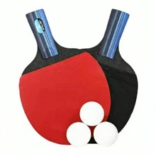 New Speed And Spin PPong Table Tennis Set / Rackets With 2 Bats,3 Balls & Bag - Red - View 5