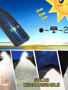 2/4/6/8 包 72LED 太阳能户外灯、户外太阳能路灯、庭院装饰灯、IP65 防水 3 种照明模式，带运动传感器探测器花园墙庭院路径安全照明，可作为装饰礼物，适用于万圣节装饰/圣诞节装饰/感恩节装饰/房间装饰/家居装饰/户外装饰/墙壁装饰/庭院装饰 - 黑色9格-72LED - 查看 5