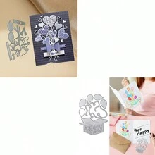 1 Mảnh Khuôn Cắt Kim Loại Trang Trí Nơ Tình Yêu, Dụng Cụ Để Trang Trí Album Sổ Lưu Niệm Tự Làm Khuôn Cắt Sổ Lưu Niệm Giấy Nổi Làm Thiệp Chúc Mừng Phong Bì - Bạc - Xem 10