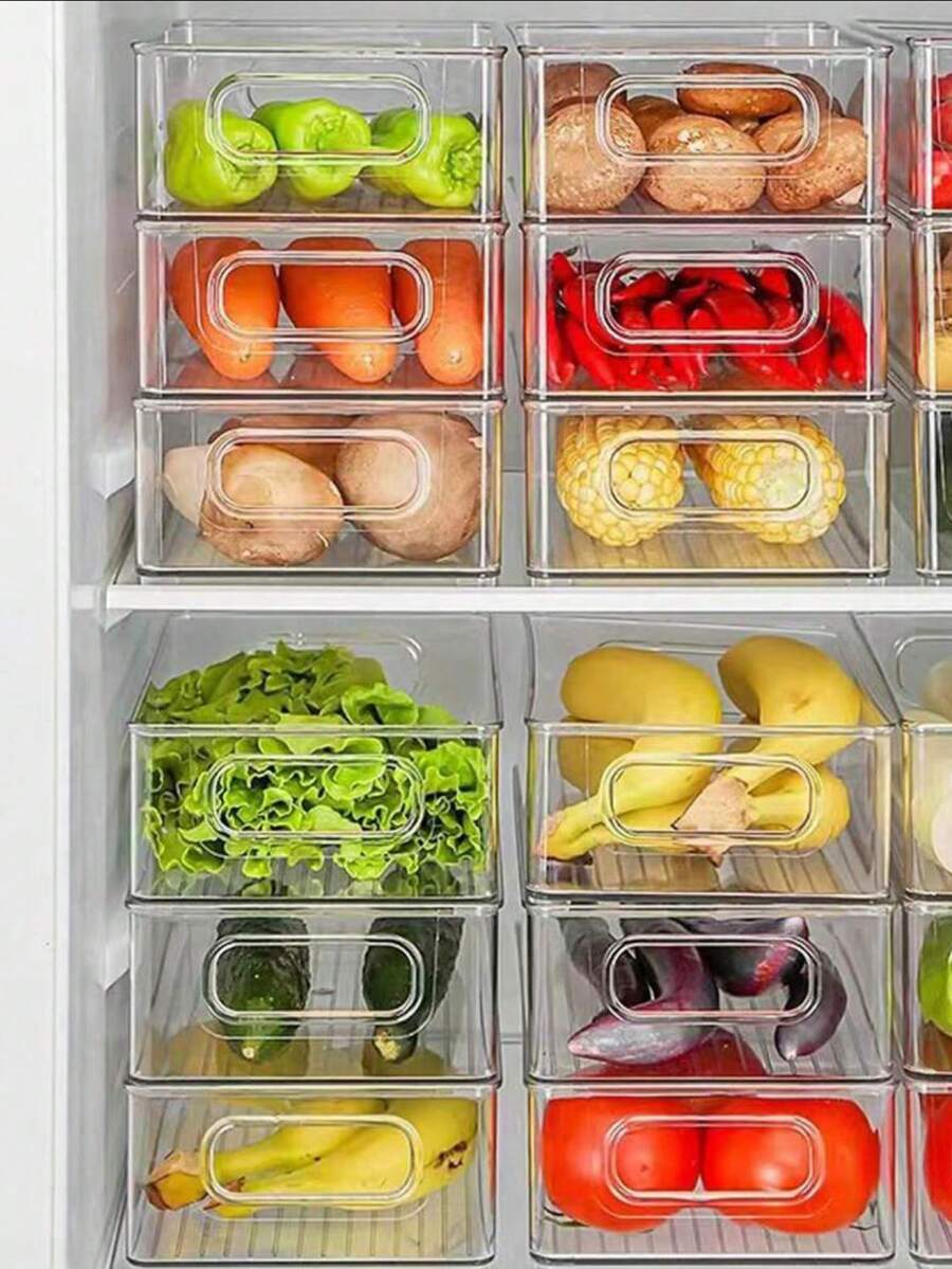 厨房收纳盒桌面收纳盒厨房调味品架冰箱保鲜收纳，化妆品收纳篮透明化妆品收纳盒塑料托盘浴室收纳盒面膜口红首饰浴室梳妆台装饰收藏配件，厨房收纳，厨房组织者，收纳用品，厨房，收纳，组织者，旅行，厨房用品，厨房用具，厨房工具，厨房用品。 - 透明 - 查看 1