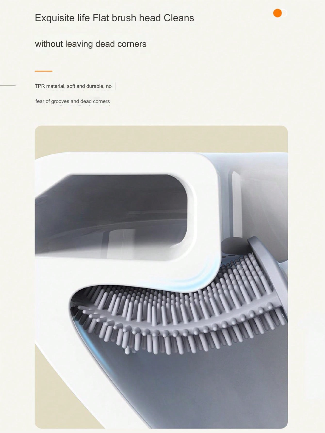 فرشاة مرحاض سيليكون ناعمة بمقبض قابل للفصل – فرشاة...