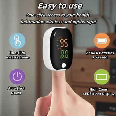 Belovedone 心率监测器、指尖脉搏血氧仪、血氧饱和度监测器、带OLED屏幕的脉搏血氧仪（不含电池）