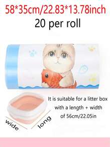 一次性猫砂袋、无尘宽松垃圾袋、抽绳便携式猫砂盆袋、加厚猫砂盆内衬袋 - 白色 - 查看 19